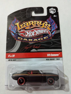 Camaro Hot Wheels Larry's Garage '69 17 de 20 Real Riders negro mate Foto 1 de 4