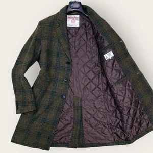 Freaks Store Harris Tweed Chester Coat M Plaid Wool Used-Shipping from Japan - Picture 1 of 10