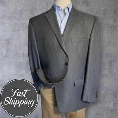 CHAPS Men's 50R Gray Linen Blend Blazer Sport Coat Two-Button Jacket Suit - Image 1 of 4