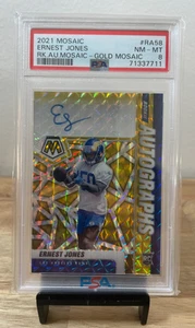 2021 Mosaic Gold /10 Ernest Jones Rookie Autographs Auto PSA 9 Rams Seahawks - Bild 1 von 2