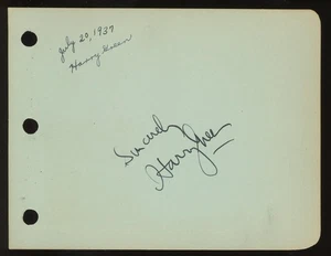 HARRY GREEN (1892-1958) signed Albumseite | "Light of Western Stars" - Autogramm - Bild 1 von 1