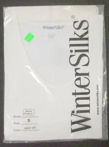 White Wintersilks Long Sleeve, Scalloped Scoop Neck, Base Layer Top NIP Sz Small - Picture 1 of 5