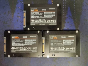 3x SAMSUNG 860 EVO 500GB 2.5 INCH SATA III INTERNAL SSD MZ-76E500 - Erased! - Afbeelding 1 van 4