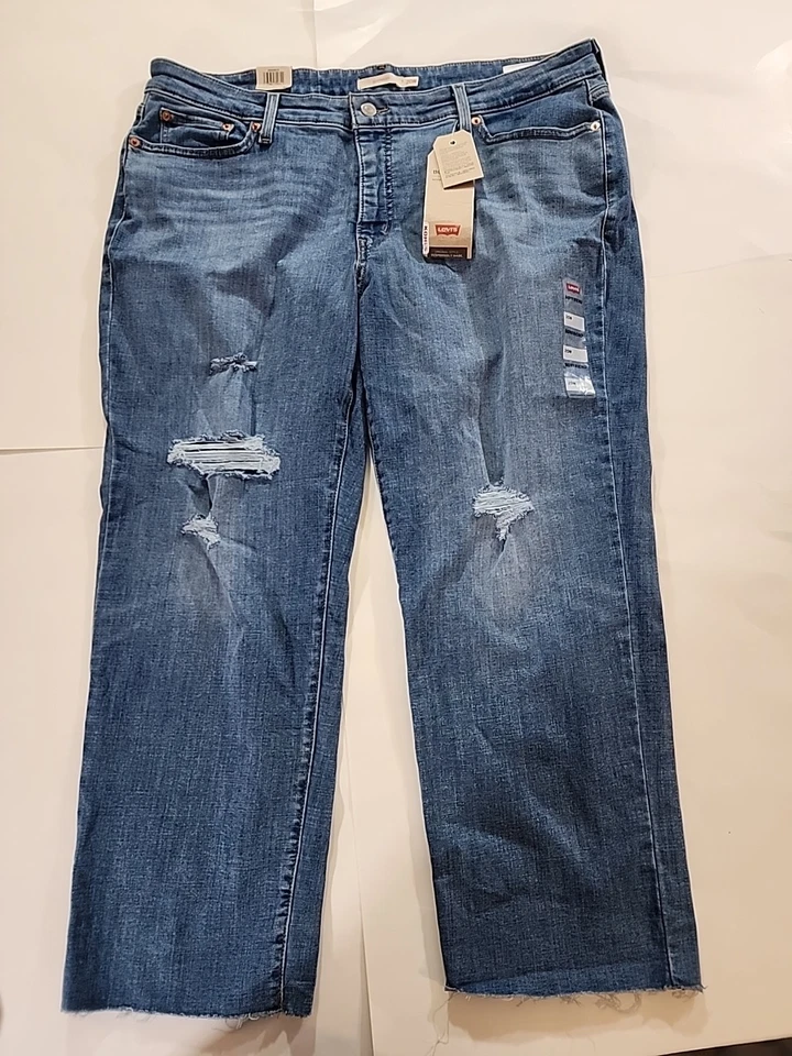 Levi's Women's Mid-Rise Stretch Boyfriend Tapered Leg Jeans 28x27