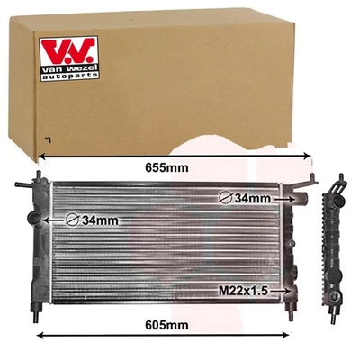 VAN WEZEL Radiateur Refroidissement Moteur pour Opel Combo Corsa B Tigre - Photo 1/2