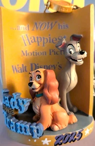 Disney Lady & the Tramp 70th 2025 Ornament, NEW - Picture 1 of 2