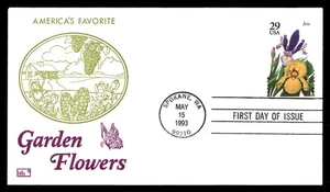 Mayfairstamps US FDC 1993 Washington iris stamp garden flowers hfb First Day Cov - Picture 1 of 2