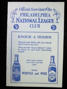 1925 Phillies vs New York Giants Baseball Program - Picture 1 of 5