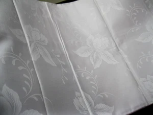 Schöne alte Wunsch Mako-Edel-Damast-Bettwäsche weiß 3-teilig echt Vintage - Bild 1 von 2