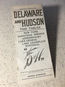 Delaware & Hudson Time Tables 6/22/1924 Summer Schedules please read descriptive - Picture 1 of 6