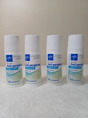 4 Medline Roll On Antitranspirante Aroma Fresco 1.5 FL Oz Sin Alcohol Exp O5/27 Foto 1 de 4