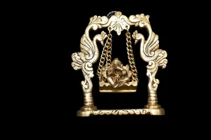 GESCHENK Messing Ganesha Statue - Lord Ganesh Idol Hindu Gott Elefant (Antik/Vintage - Bild 1 von 1