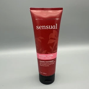 Bath & Body Works Aromatherapy SENSUAL JASMINE VANILLA 8 oz Body Cream - Picture 1 of 5