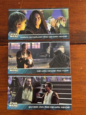 STAR WARS EPISODE 1 PHANTOM MENACE WIDEVISION TRIVIA CHASE CARD SET H1-H3-READ - Image 1 of 2