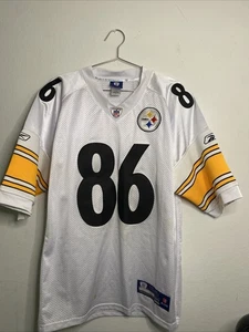 Pittsburgh Steelers Hines Ward Reebok On Field NFL White Jersey Size 50 Stitched - Picture 1 of 7