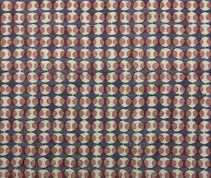 GALBRAITH AND PAUL OVALS OV-614 BLUE NATURAL LINEN DESIGNER FABRIC BY YARD 54"W - Picture 1 of 6