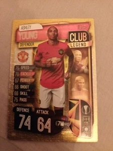 Ashley Young - Manchester United - Club Legend Card - Match Attax 2019/20 - Picture 1 of 2