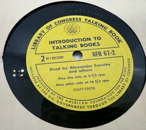 Vintage “Introduction to Talking Books” Record – Braille – Alexander Scourby - Picture 1 of 4