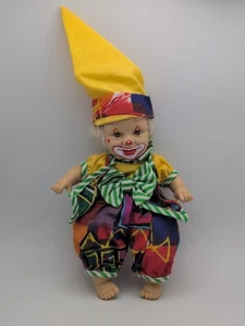 Gigo Palm Dolls Serie IV Gorro Payasos Multicolor Amarillo Sombrero 8"  - Imagen 1 de 4