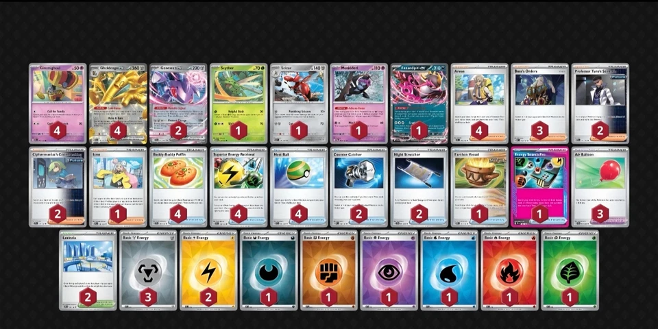 Gholdengo Ex & Genesect EX From Black Bolt - Pokémon TCG Tournament Ready Deck - Image 1 of 1