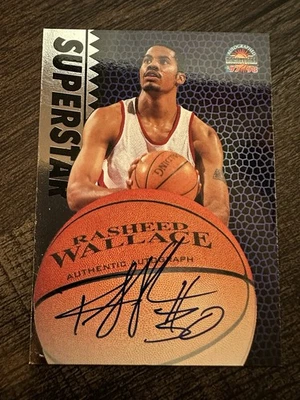 1997 Score Board Autographed Basketball - Signatures Rasheed Wallace Silver (AU) - Image 1 of 2