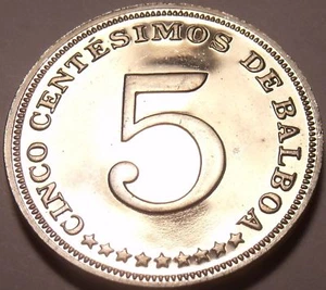 Panama 1973 5 Centesimos Proof~Rare~Only 17,000 Minted~Free Shipping - Picture 1 of 2