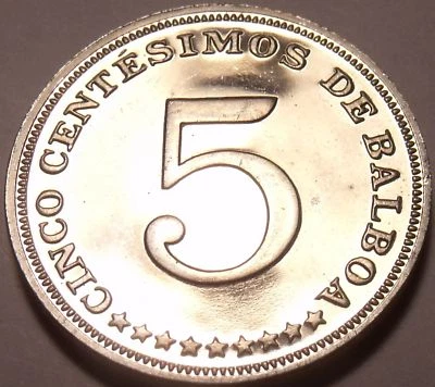 Panama 1973 5 Centesimos Proof~Rare~Only 17,000 Minted~Free Shipping - Image 1 of 2