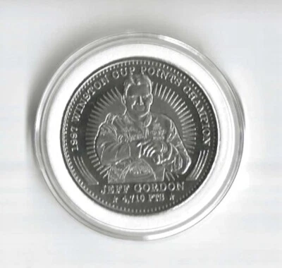 1998 Pinnacle Mint CHAMPIONSHIP COIN #2B Jeff Gordon JUMBO--Metal from Hood! - Image 1 of 2
