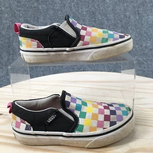 Vans Loafer Child 12 Multicolor Missy Rainbow Checkered Slip On Casual 500714 - Picture 1 of 15