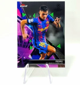 Pedri 2021-22 Topps Finest UEFA Barcelona Chrome Base Champions League Soccer - Picture 1 of 12