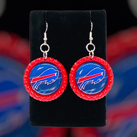 Buffalo Bills Football Bottle Cap  Dangle Earrings Cover