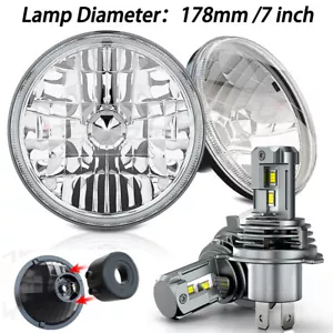 FIT for Hummer H2 2003 2004-2009 Pair 7inch Headlights Hi/Lo Beam Light DRL - Picture 1 of 11