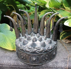 Antiguo tocado de plata Miao sombrero ceremonial de boda chino VENTA INMOBILIARIA - Imagen 1 de 10
