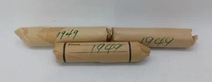 Centavos canadienses 1949 (50 monedas por rollo) 3 rollos - Imagen 1 de 4