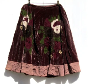 Bonnie Strauss Silk Skirt Size M Boho Hippy Hippie Retro Cottagecore - Picture 1 of 7