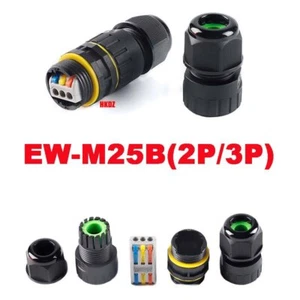 2,3-Polig Wasserdicht Kabelverbinder IP68 Erdkabel Kabelmuffe 24A 400V Dosenmuff - Bild 1 von 14
