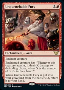*MINT* Unquenchable Fury - Kamigawa: Neon Dynasty Commmander (UU) - MTG - Foto 1 di 1