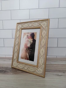 4x6 Intertwined Rose Gold Style Photo Frame Antique Pewter Finish Lacquer Coated - Picture 1 of 3
