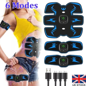 EMS Wireless Muscle Stimulator Trainer Abdominal Training Body Massager Slimming - Picture 1 of 12