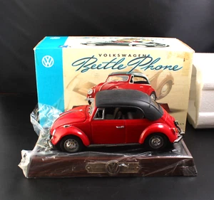 Volkswagen Beetle House Phone Red Convertible VW Bug Vintage Corded New in Box - Picture 1 of 8