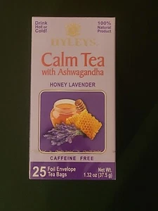 Hyleys CALM TEA WITH ASHWAGANDHA HONEY LAVENDER 25 Tea Bags Caffeine Free - Picture 1 of 3
