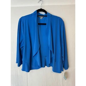 Danny and Nicole Women's Plus Size 20W Periwinkle Blue Open Front Jacket NWT - Picture 1 of 7