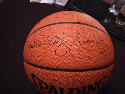 Julius Erving Mo Cheeks NBA Official Spalding Basketball 76ers Sixers JSA COA - Image 1 of 4