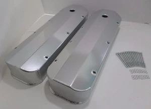 Big Block Chevy 396-427-454 TALL Fabricated ALUMINUM Valve Covers w/ Long Bolts - Picture 1 of 14