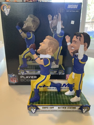 COOPER KUPP & MATTHEW STAFFORD Bucs Catch Winner Bobblehead Los Angeles Rams Cover