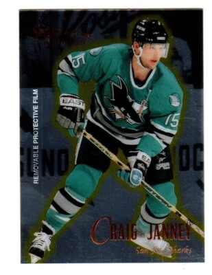 1995-96 Select Certified #33 Craig Janney SAN JOSE SHARKS (PROTECTIVE FILM ON) - Image 1 of 2