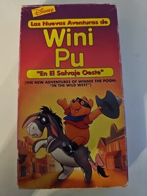 Winnie The Pooh VHS Tape Spanish Wini Pu En El Salvaje Oeste In The Wild West - Image 1 of 4