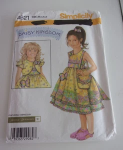 Simplicity Daisy Kingdom Dress Pattern #4621, size 3,4,5,6 - Picture 1 of 2