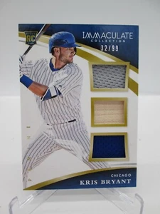 Panini Immaculate Collection Rookie Triple Relic 2015 Kris Bryant #2 32/99 Cubs - Imagen 1 de 3