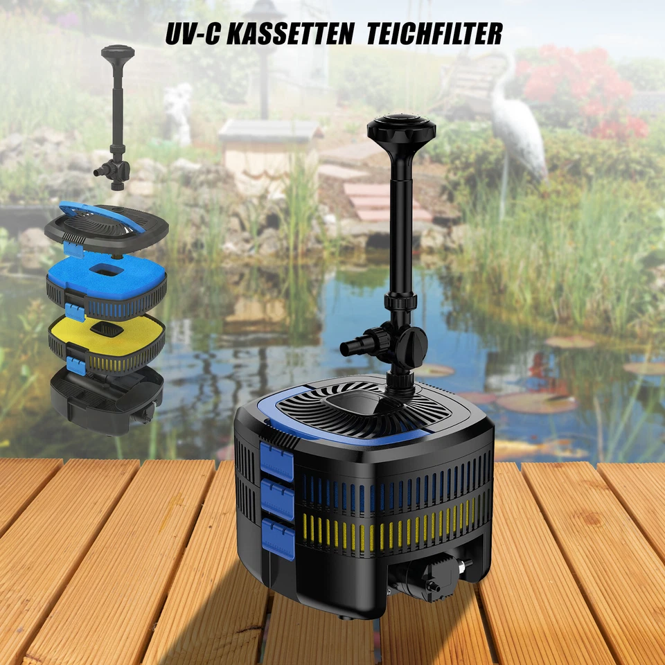 Mauk UV-C Kassetten Teich Filter System - Schwarz (2285)